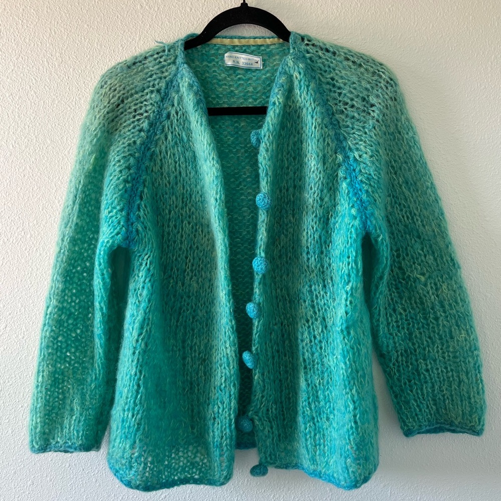 Vintage Hand Knit Italian Wool Cardigan